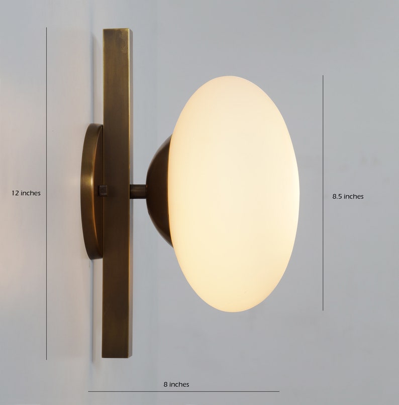 Handmade Single Globe Sputnik Brass Wall Sconce Patina Brass Wall Mount Lamp Fixture