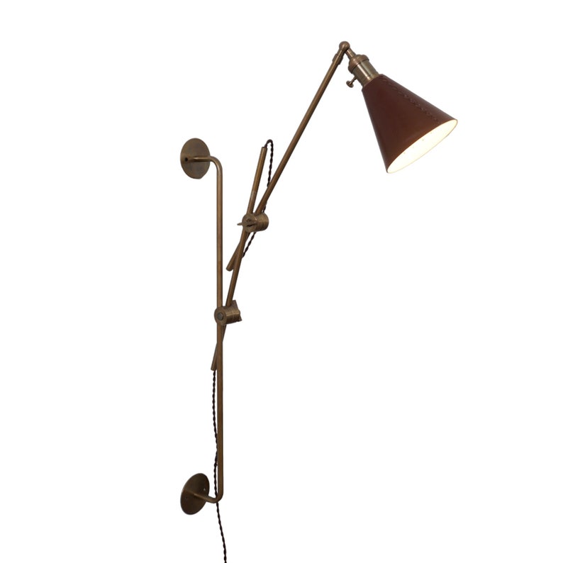 Single Light Modern Brass Articulated Wall sconce - Brass Wall lighting Fixture - Handmade Brass Lighting