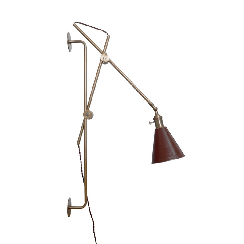 Single Light Modern Brass Articulated Wall sconce - Brass Wall lighting Fixture - Handmade Brass Lighting