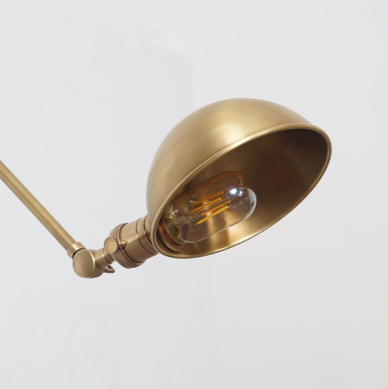 Handmade Swing Arm Articulated Wall Lamp - Stilnovo Style Brass Wall Sconce