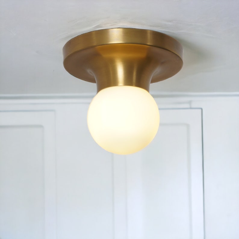 Single Light Globe Brass Sputnik Flush Mount chandelier light Fixture Wall Lamp