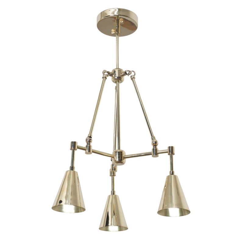 Mid Century Brass Pendant 3 Light Mid Century Brass Sputnik chandelier light Fixture