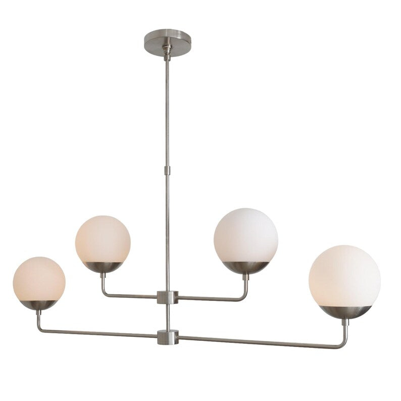 Handmade Four Light Glass Globe Light Shade Sputnik Starburst Ceiling Pendant Chandelier Light Fixture