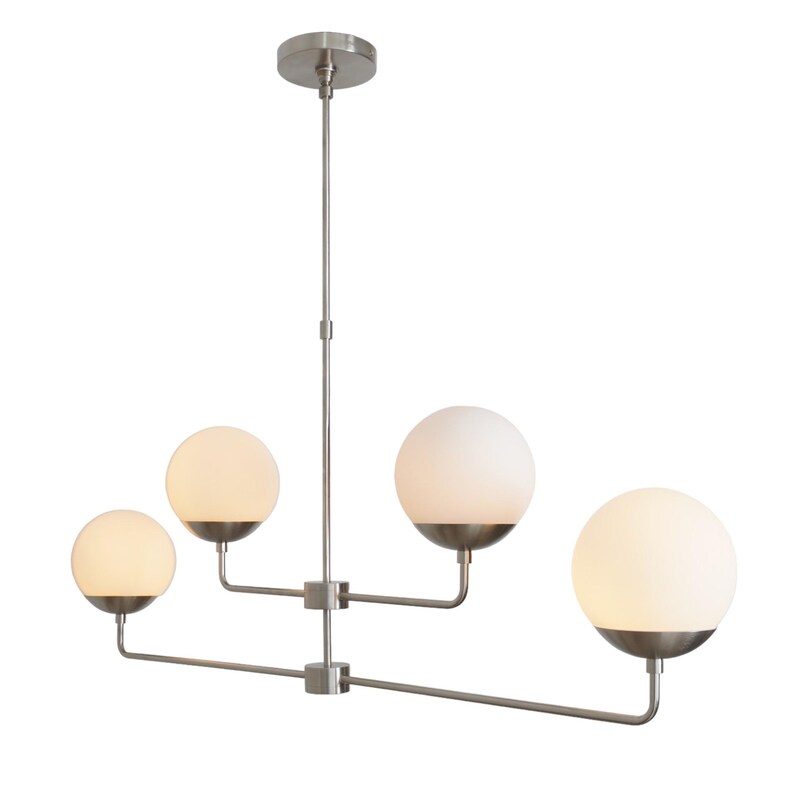 Handmade Four Light Glass Globe Light Shade Sputnik Starburst Ceiling Pendant Chandelier Light Fixture