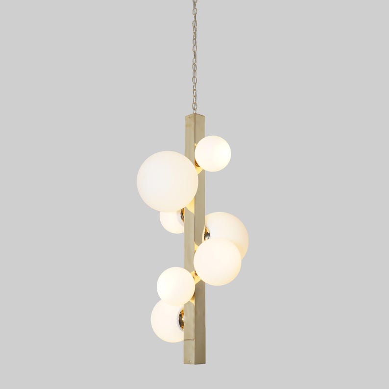 Seven Globe Handmade Sputnik Drop Chandelier Pendant Light Fixture Globe Chandelier
