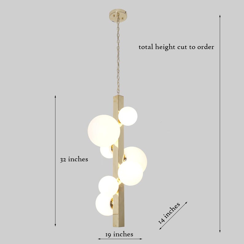 Seven Globe Handmade Sputnik Drop Chandelier Pendant Light Fixture Globe Chandelier