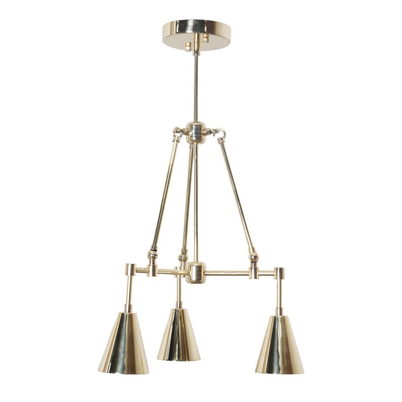 Mid Century Brass Pendant 3 Light Mid Century Brass Sputnik chandelier light Fixture