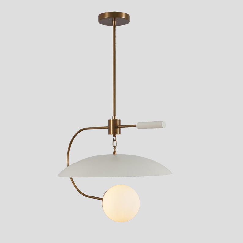 Single Globe Pendant Chandelier Light Fixture Handmade Brass Sputnik Chandelier Ceiling Pendant