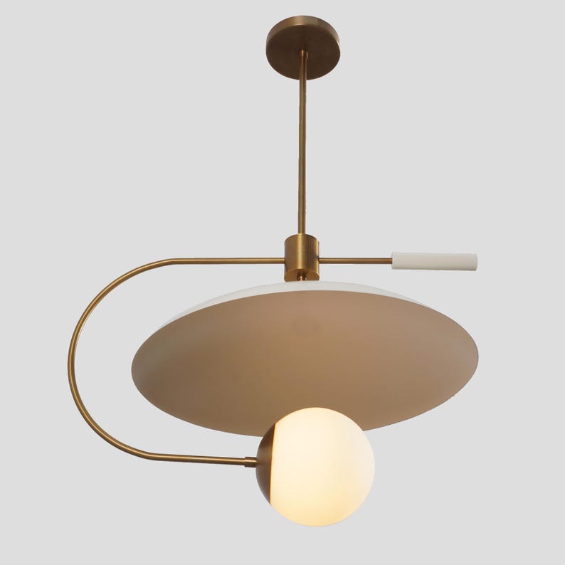 Single Globe Pendant Chandelier Light Fixture Handmade Brass Sputnik Chandelier Ceiling Pendant
