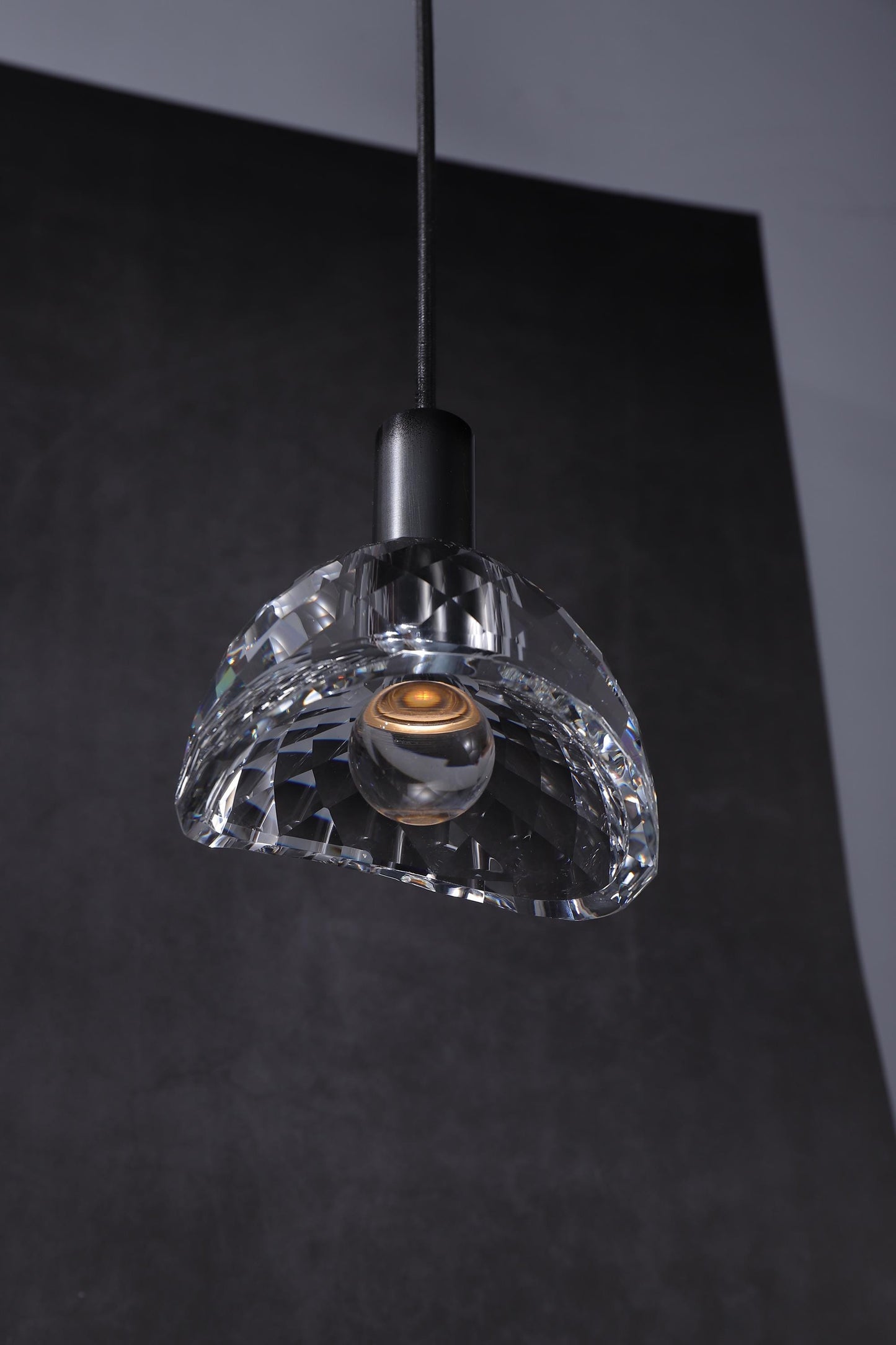 Luxury Black Copper Modern Chandelier with K9 Crystal-Elegant Copper and Crystal Hanging Light