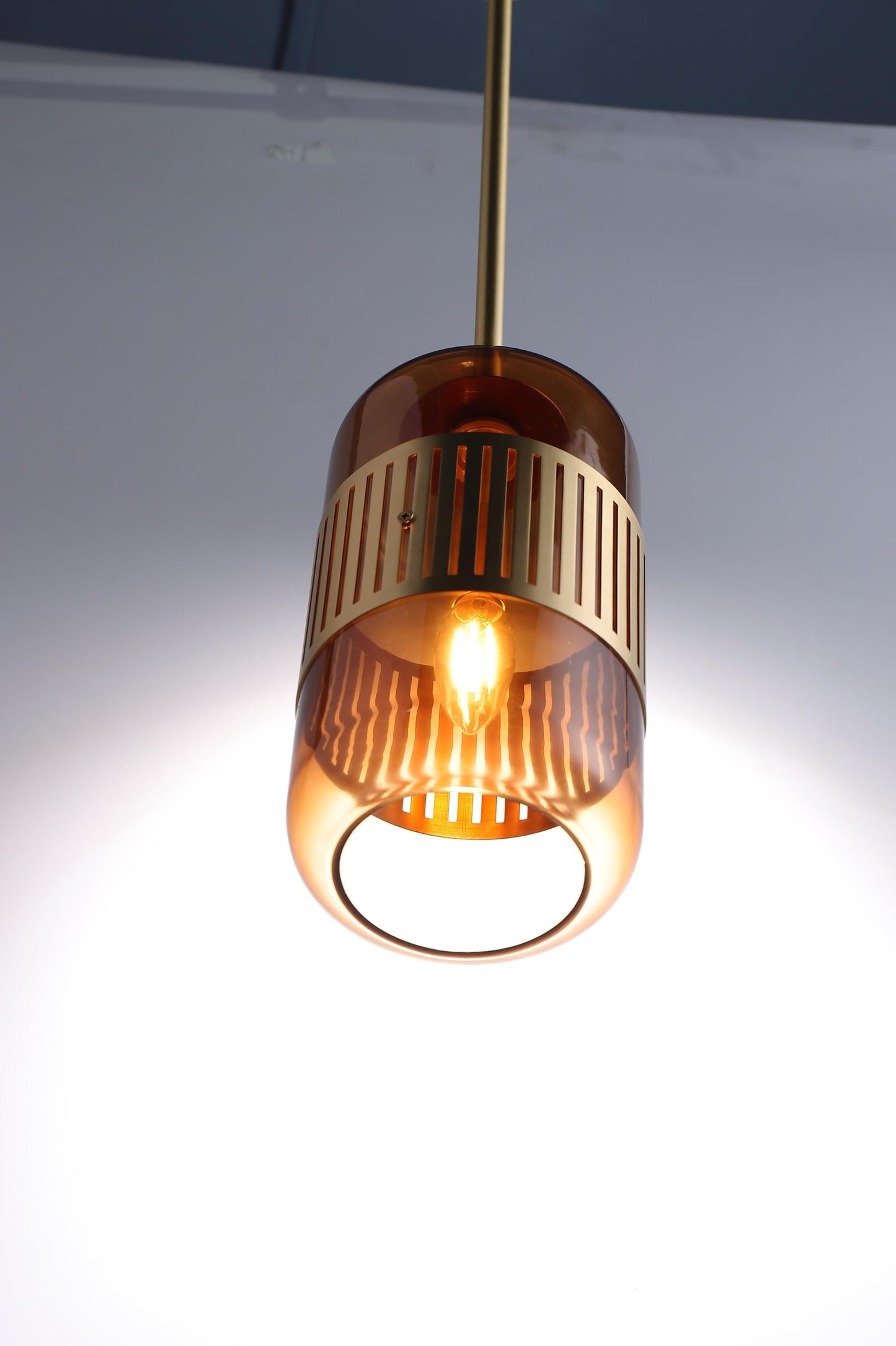 Rustic Copper Chandelier with Glass Accents – Modern Style