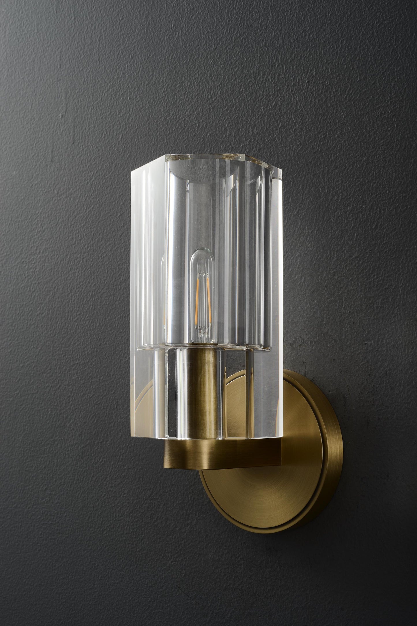 Handcrafted Vintage Bronze Copper and K9 Crystal Wall Lamp – Modern Luxury Lighting Fixture