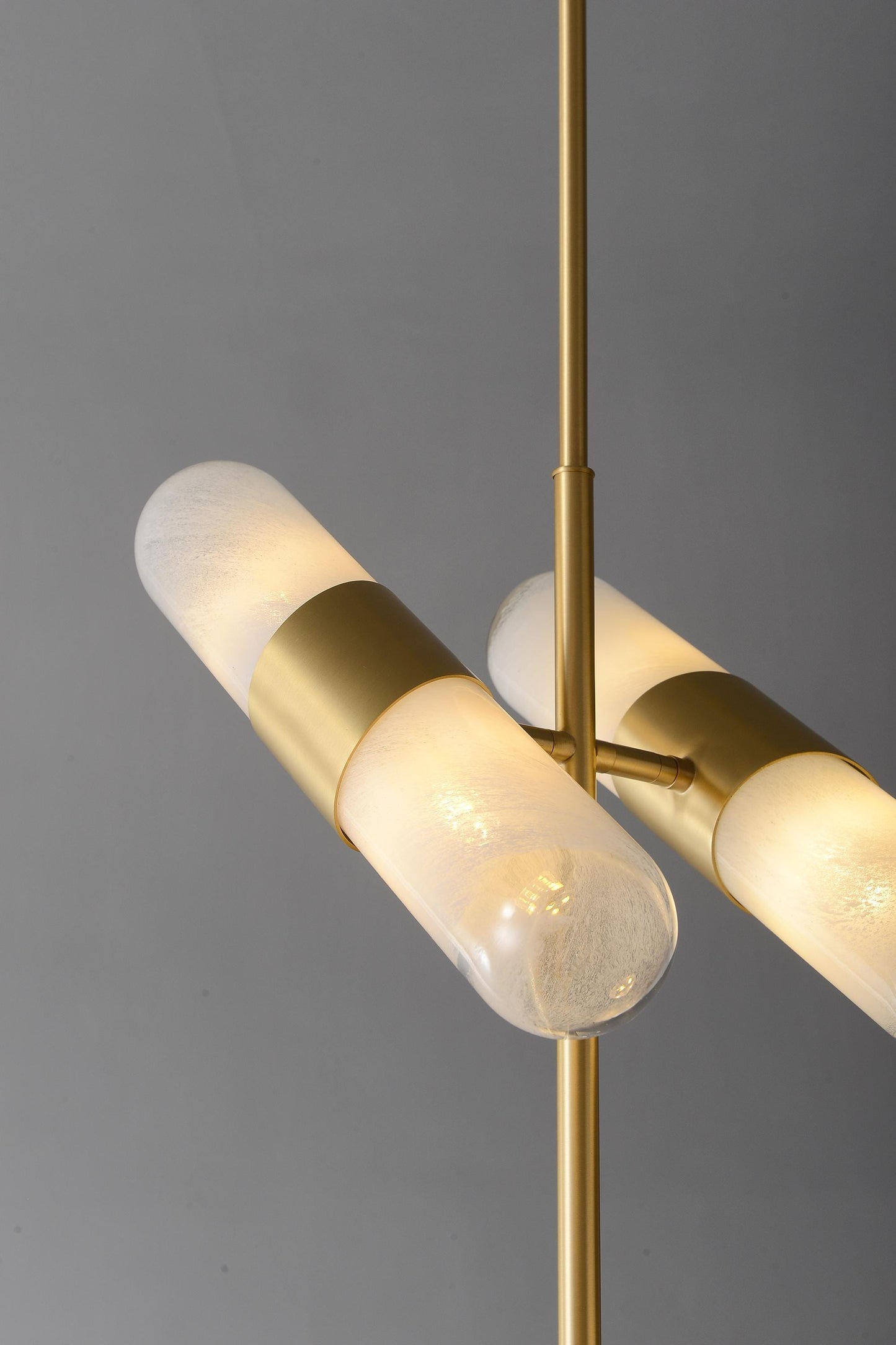 3 Vintage and Modern Brass Frame Glass Chandelier | Luxury Copper Hanging Light Fixture with Antique Mid-Century Design