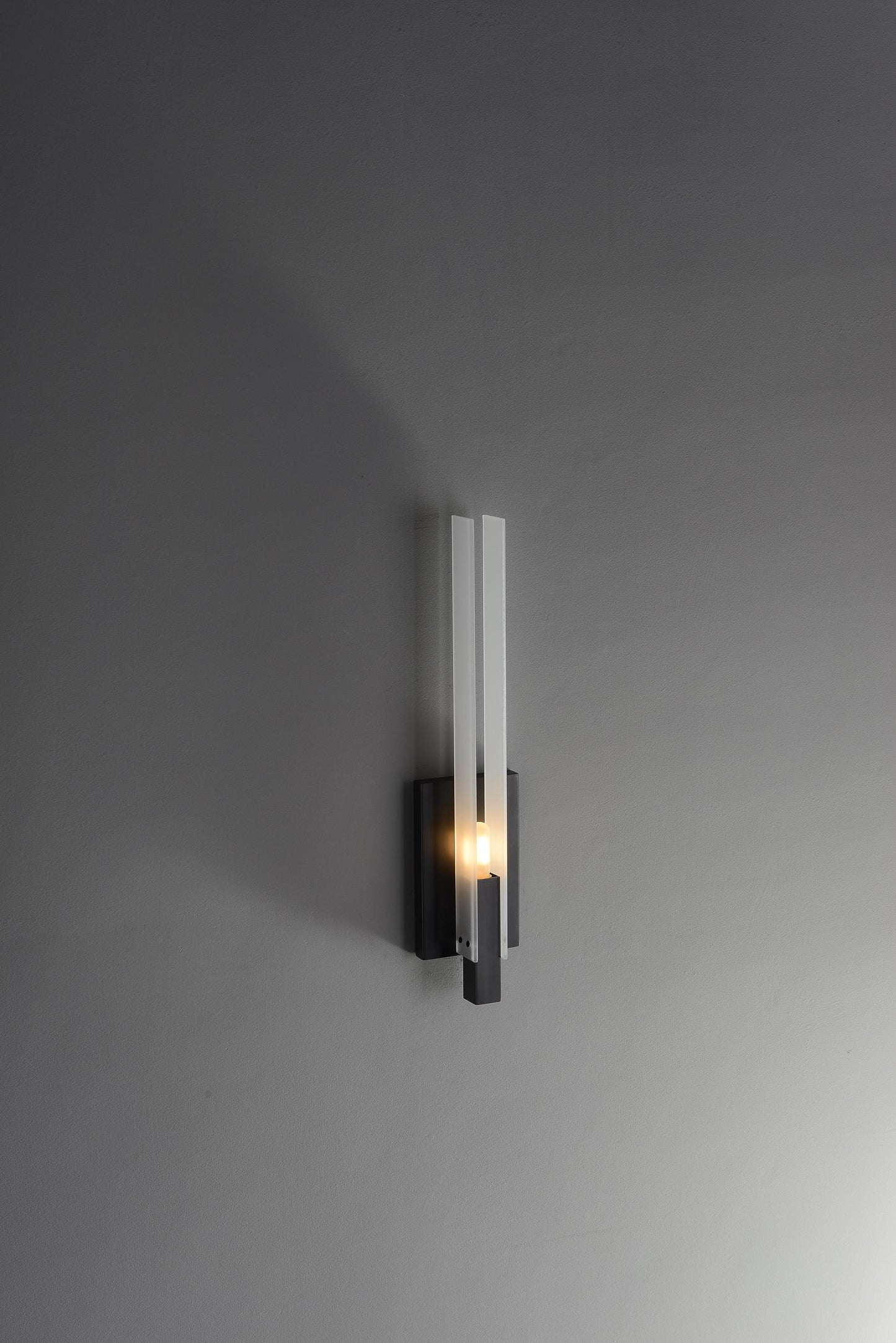 Modern Sconce Brass Black Wall Lamp Copper and Glass Design