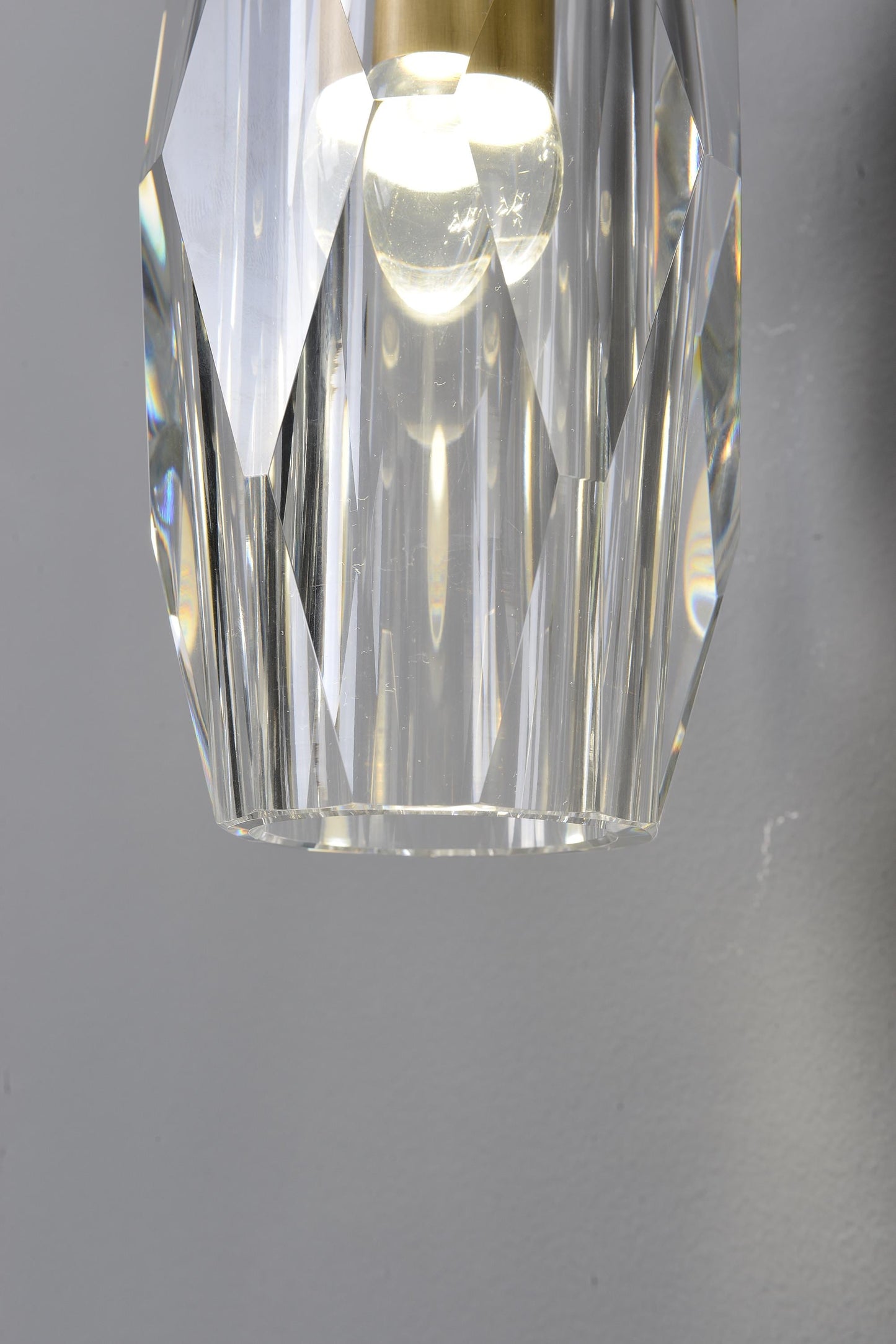 Bronze Shade Brass Copper Crystal Wall Lamp