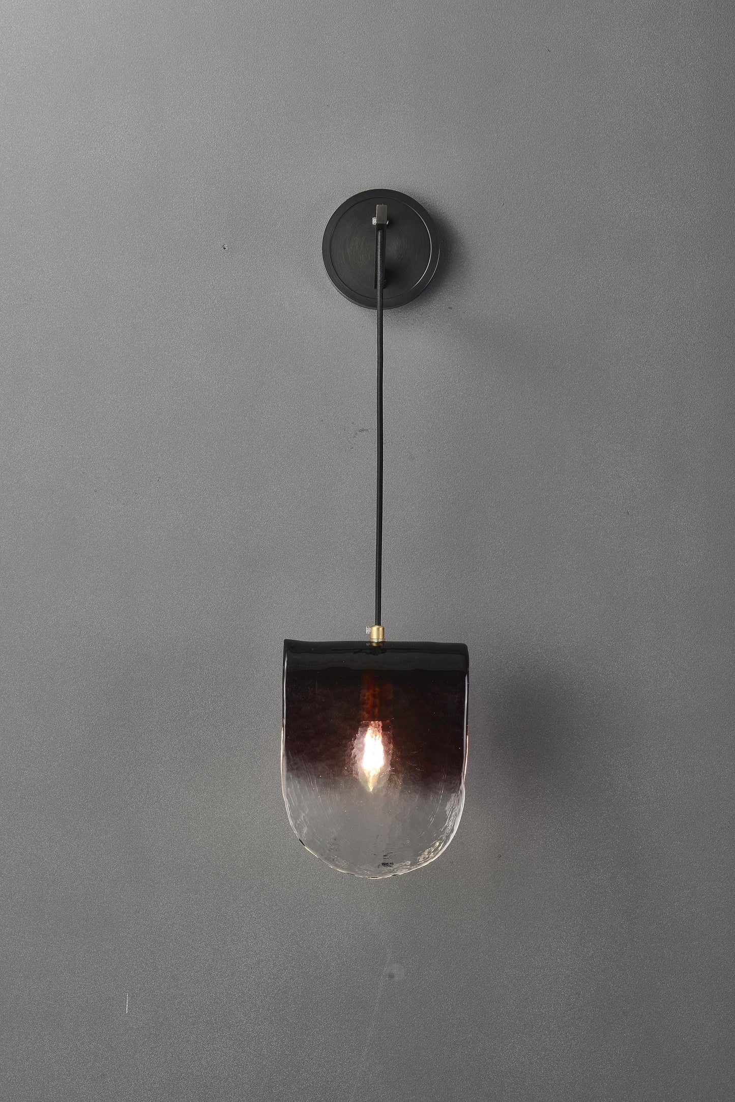 Modern Wall Fixture Brass Glass Copper Wall Lamp in Black