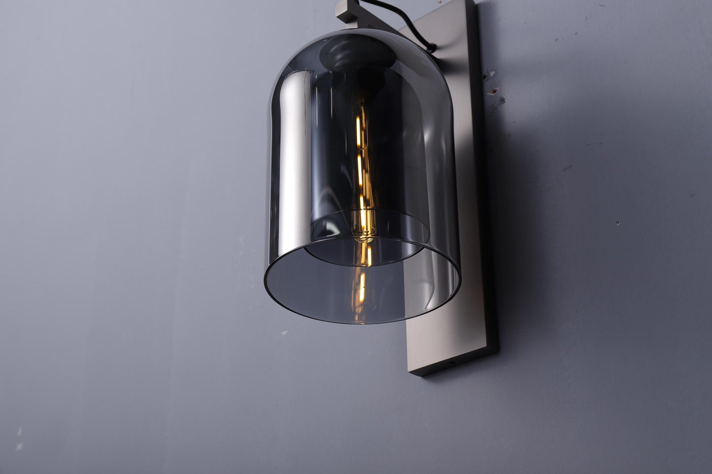 Elegant Industrial Style Wall Lamp Wall Lamp Iron Body and Glass Shade Lamp