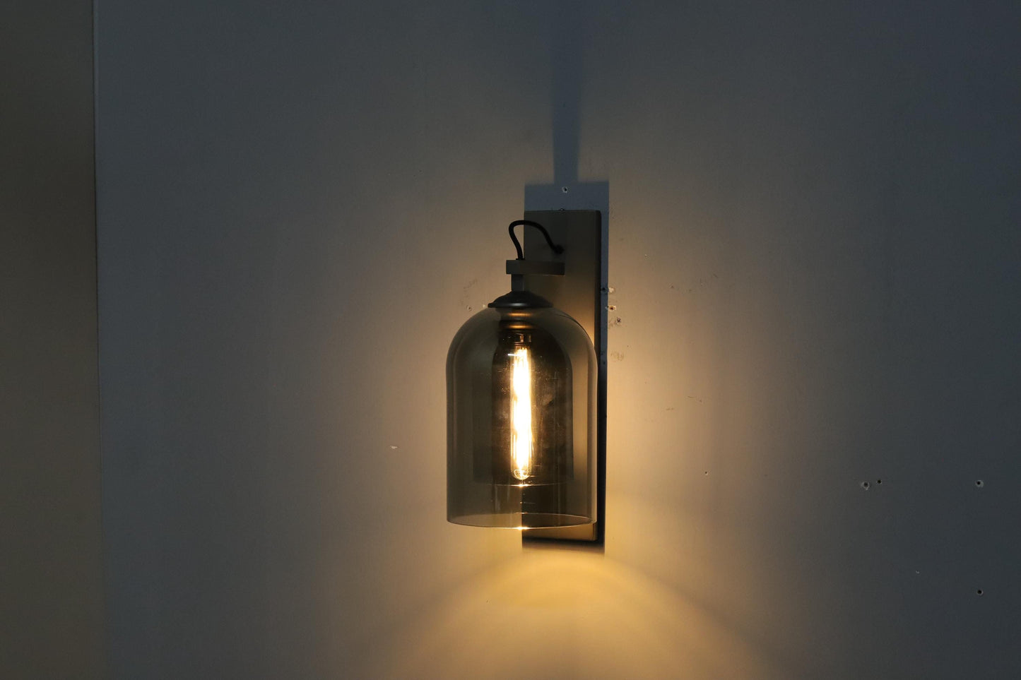 Elegant Industrial Style Wall Lamp Wall Lamp Iron Body and Glass Shade Lamp