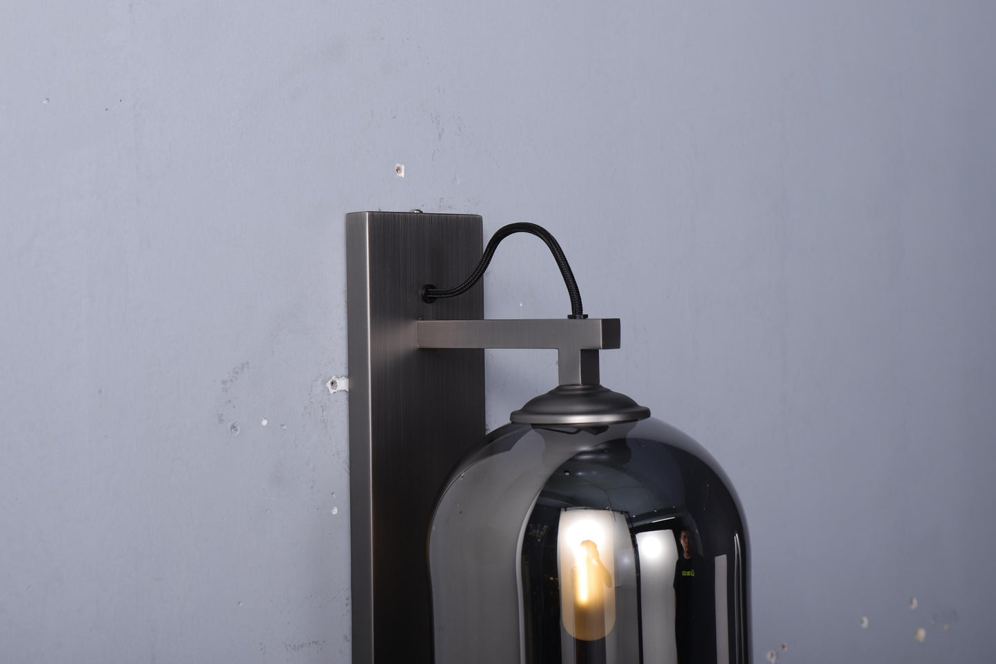 Elegant Industrial Style Wall Lamp Wall Lamp Iron Body and Glass Shade Lamp