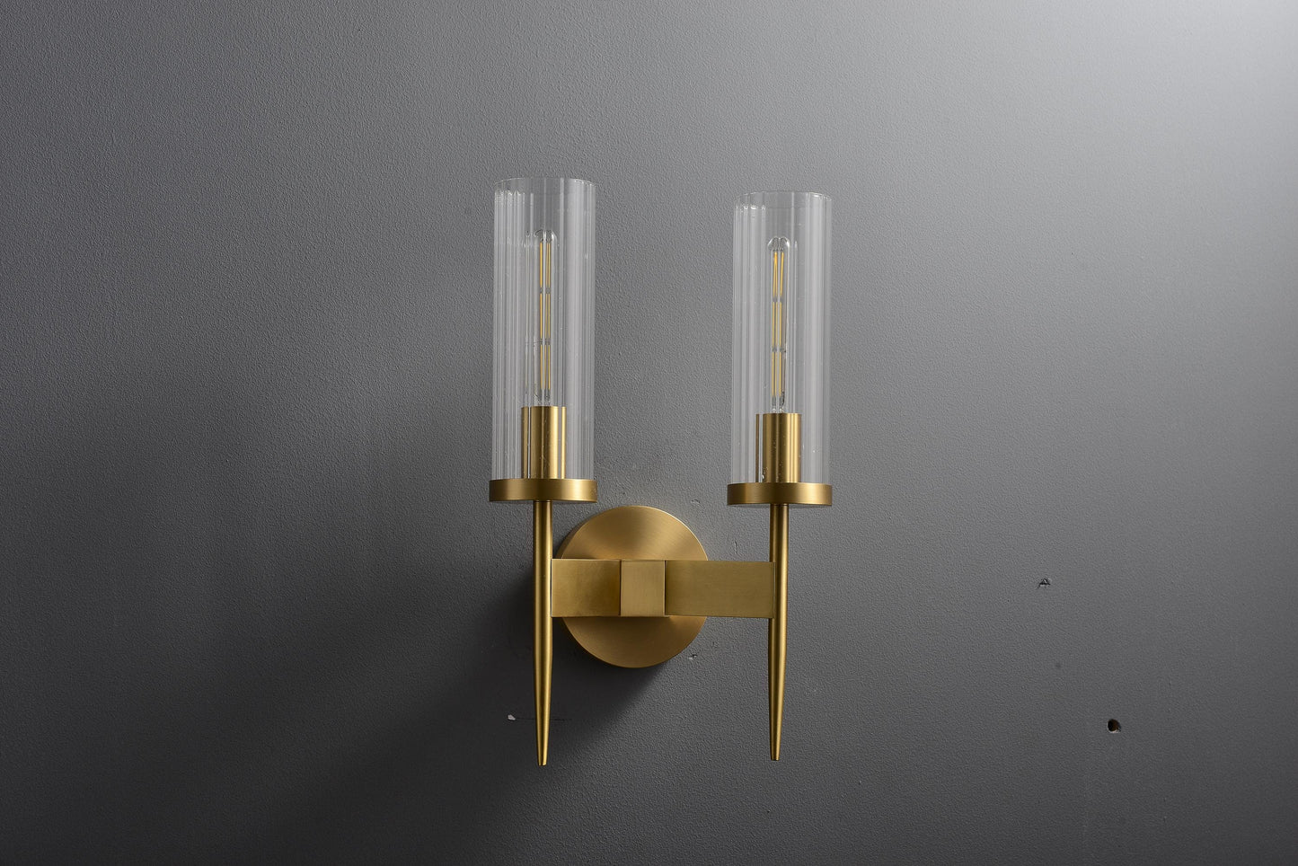 Sleek Bronze and Black Wall Light Copper Lamp Glass Lamp | Stylish Industrial Wall Sconce
