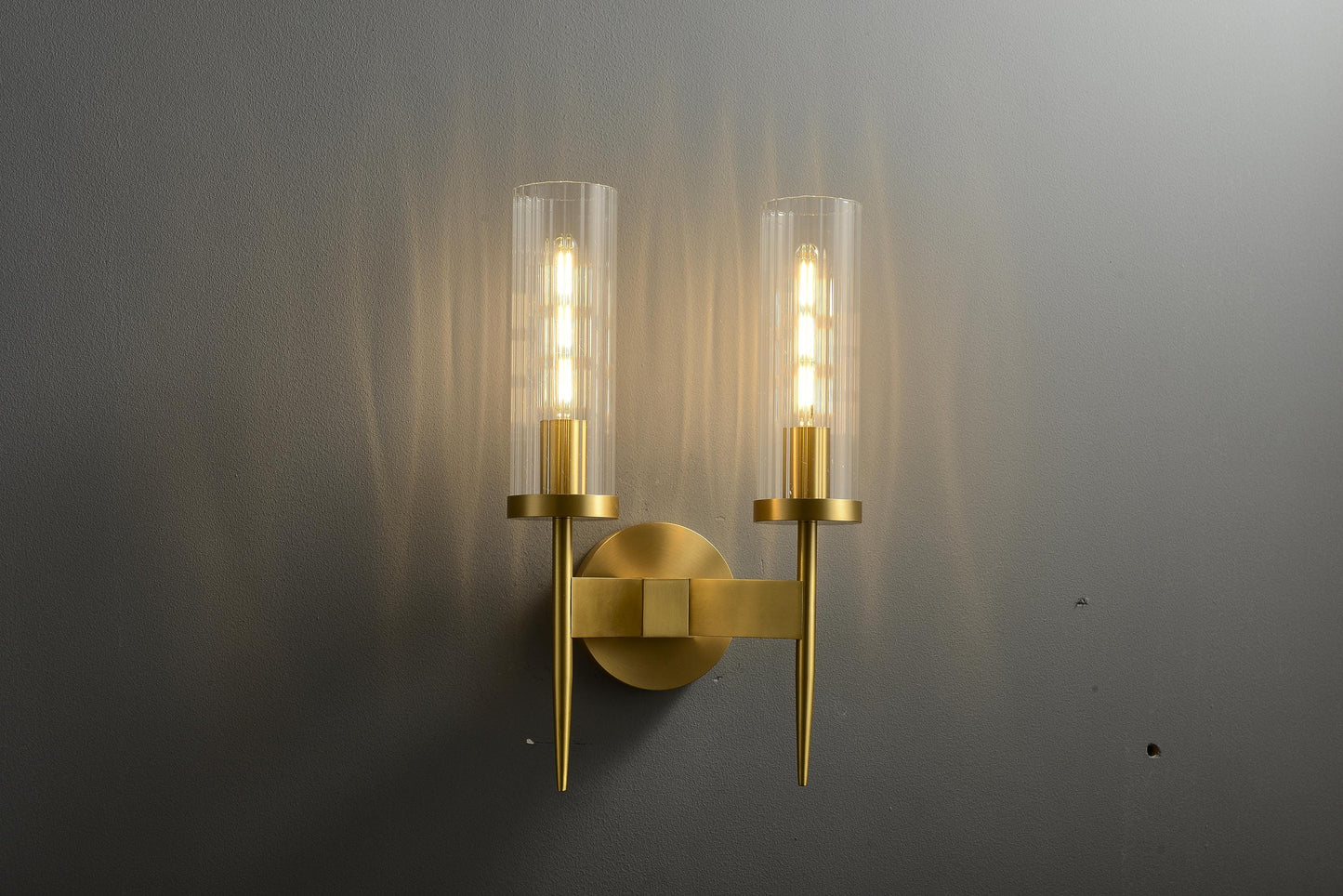 Sleek Bronze and Black Wall Light Copper Lamp Glass Lamp | Stylish Industrial Wall Sconce