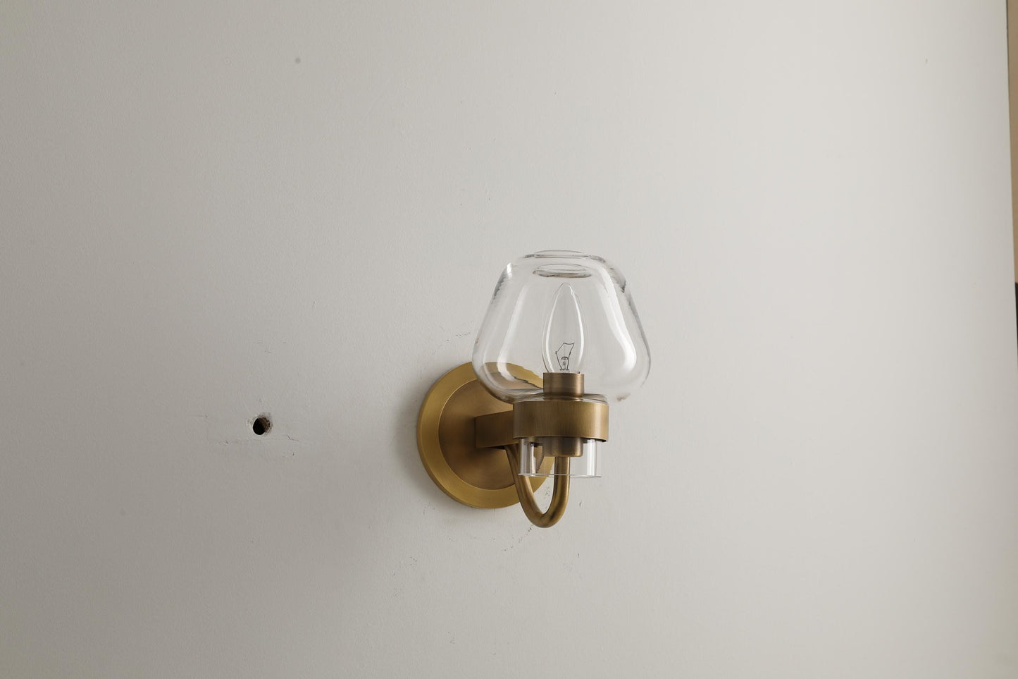 Industrial Bronze Wall Light Copper and Glass for Elegant Vintage and Modern Spaces