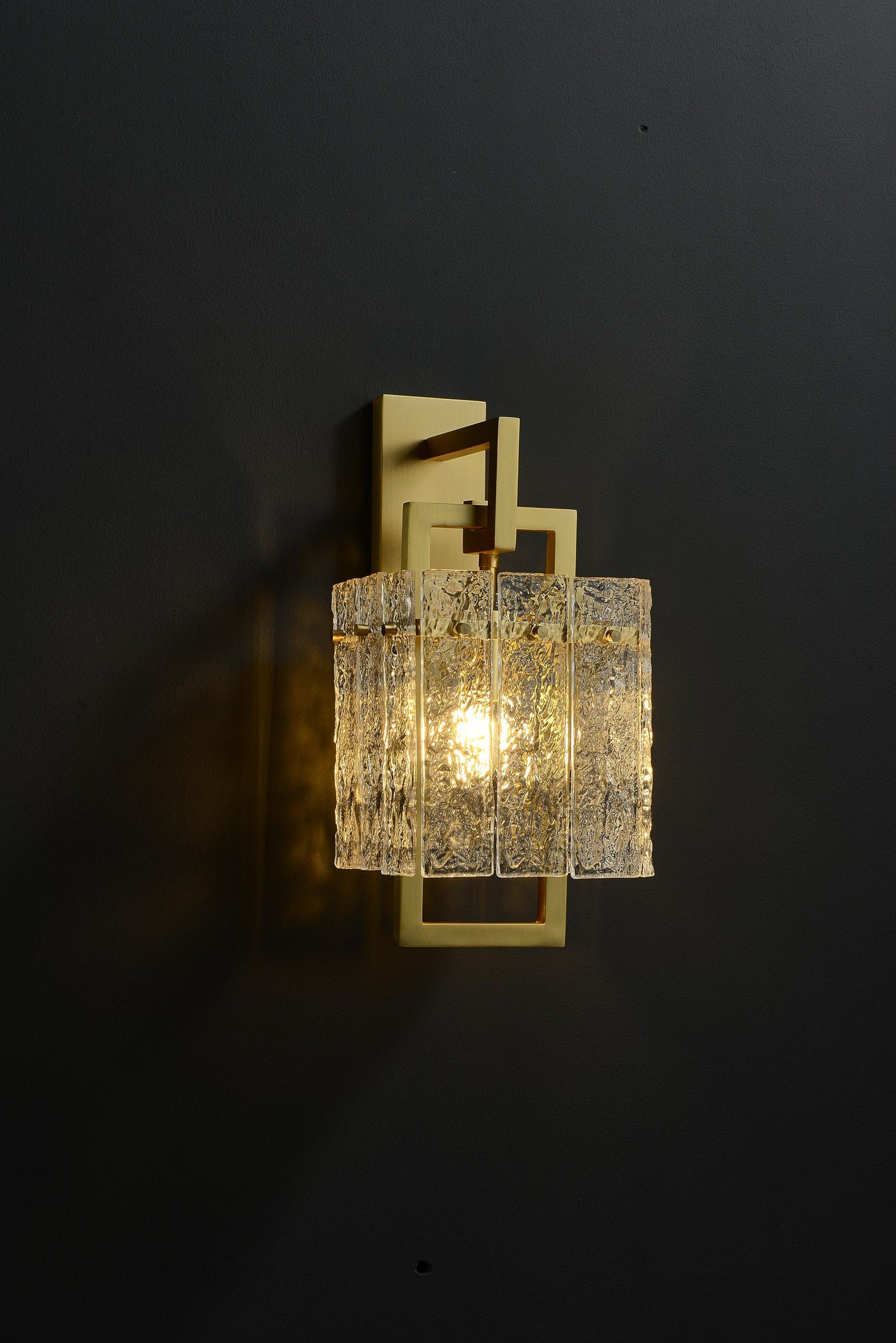 Vintage Copper+ Glass Light Fixture Mid-Century Wall Sconce Aesthetics
