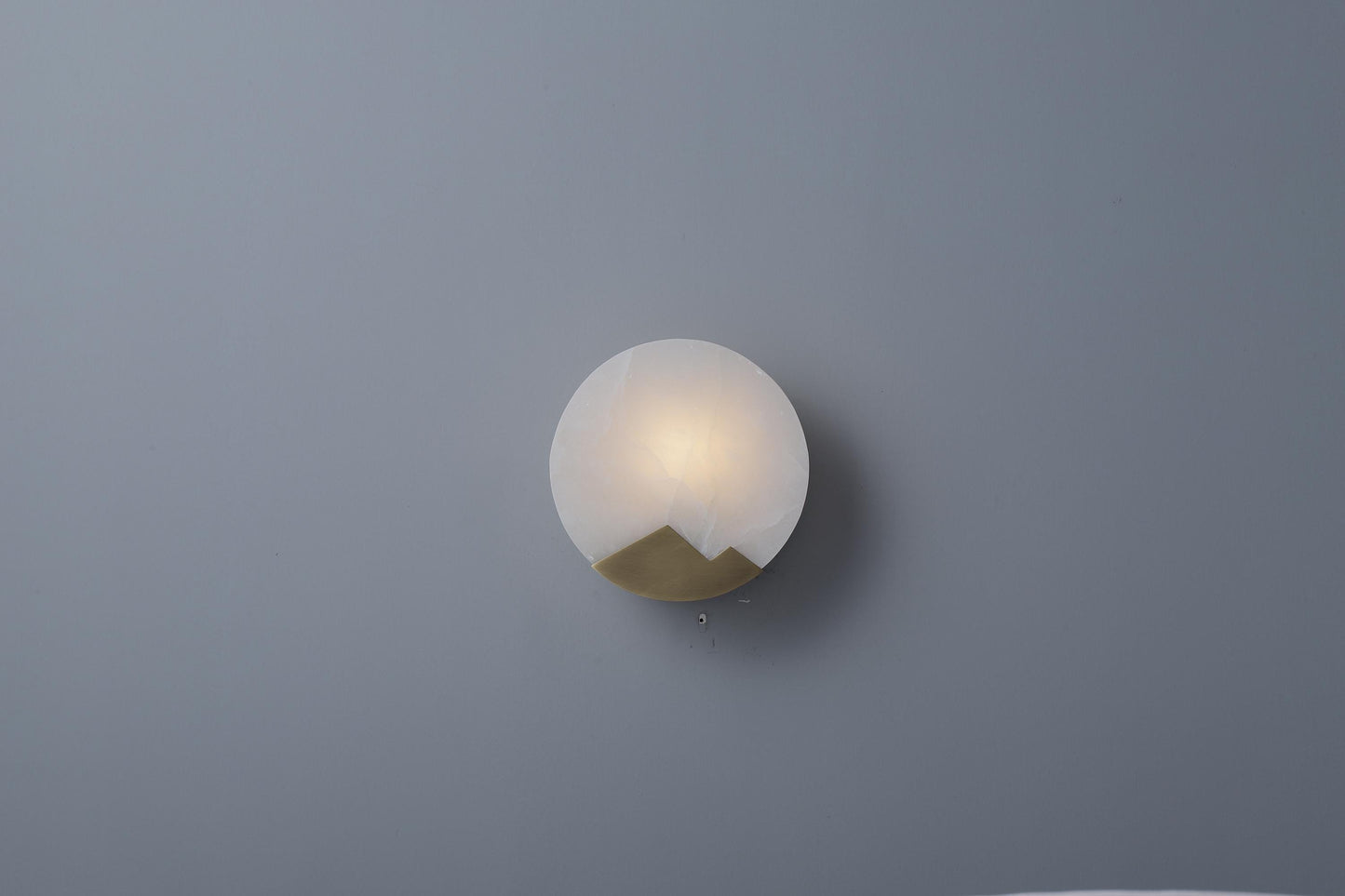 Mid-Century Marble Wall Sconce Brass Copper Wall Lamp Light Fixture