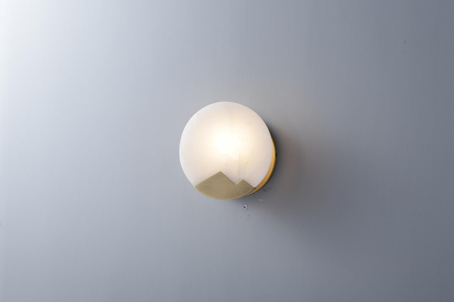 Mid-Century Marble Wall Sconce Brass Copper Wall Lamp Light Fixture