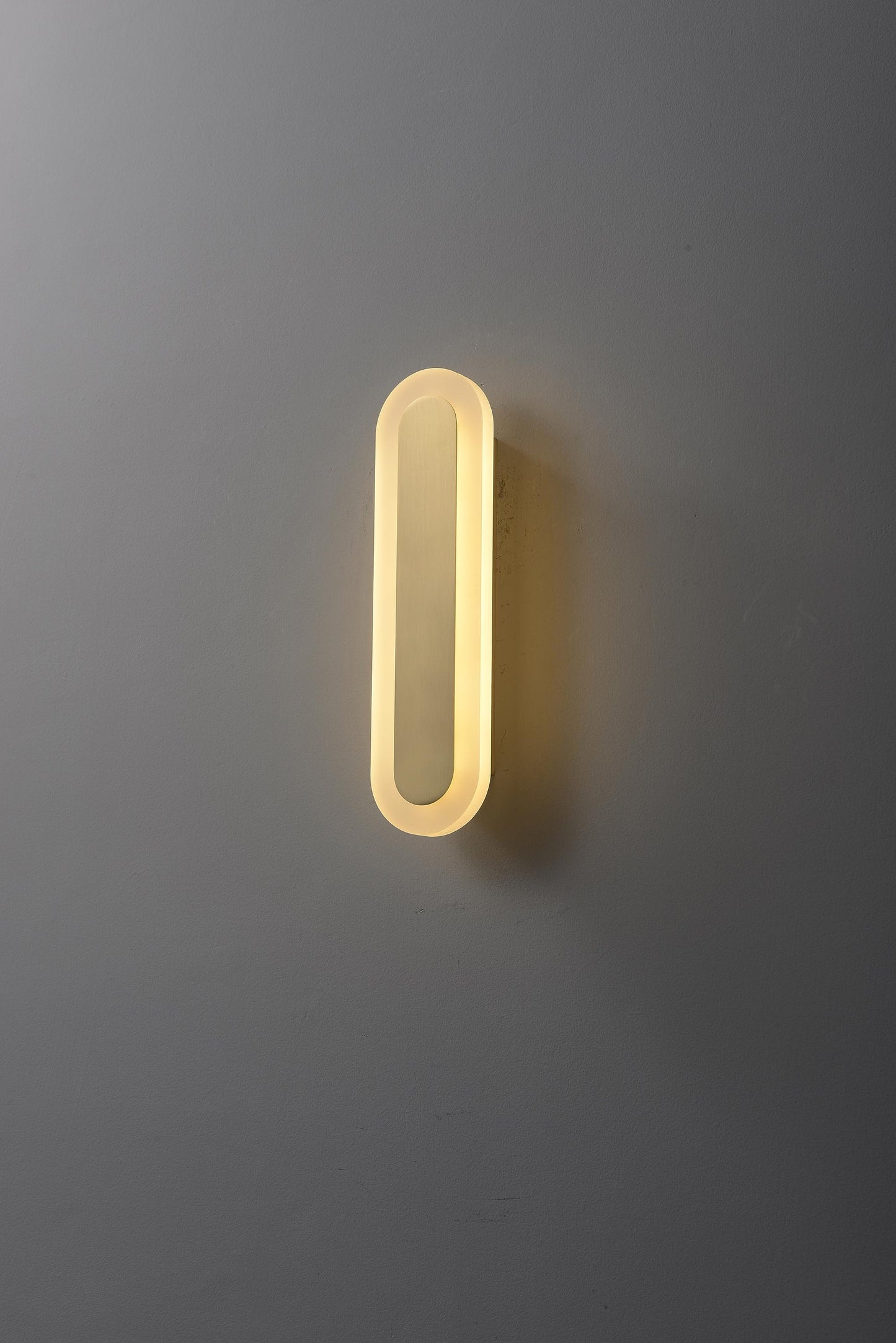 Vintage Mid-Century Copper + Acrylic Wall Sconce
