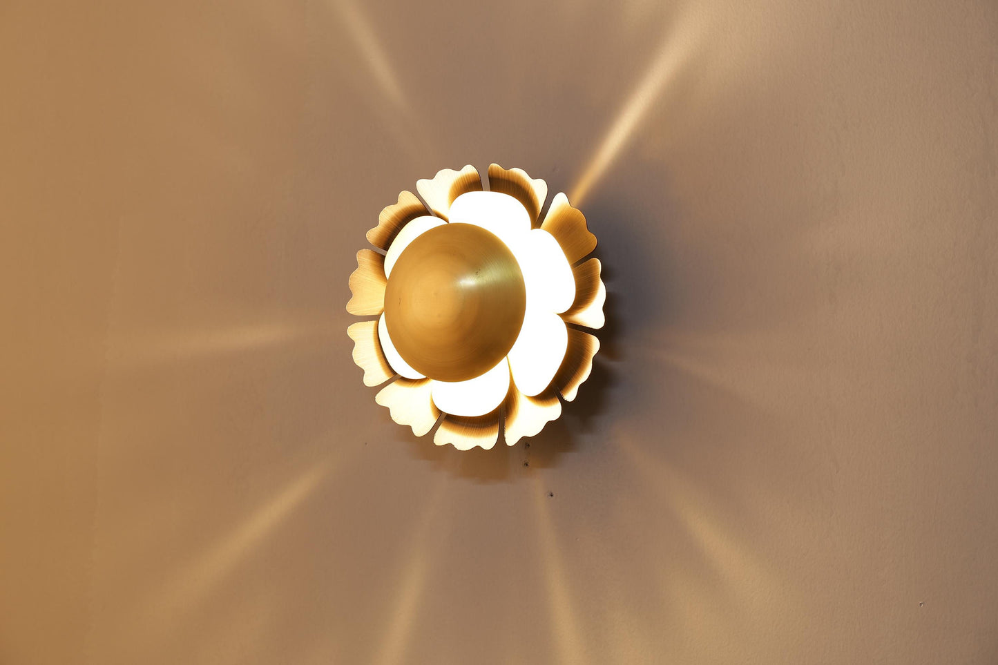 Aluminum Copper Glass Wall Lamp – Mid-Century Vintage Wall Sconce with Transparent Lampshade