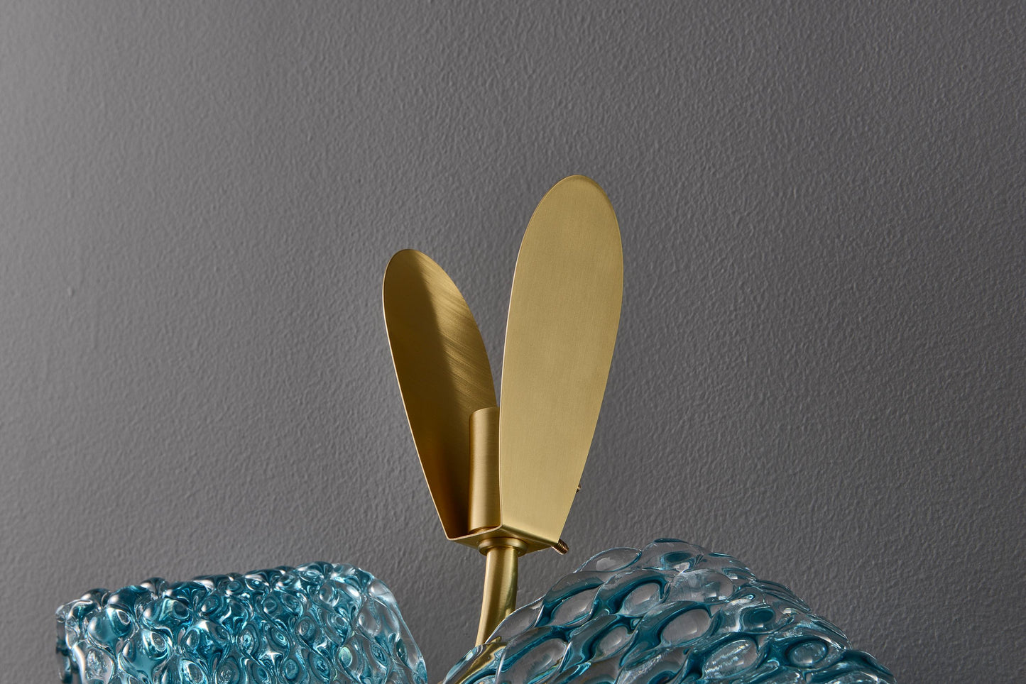 Vintage Sconce Blue Copper+Glass Wall Lamp