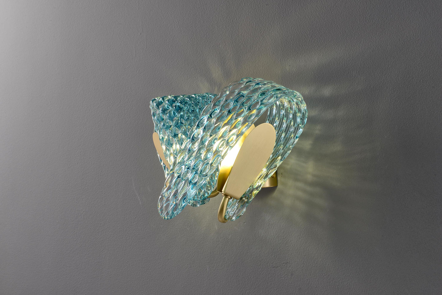 The Modern Copper + Glass Wall Lamp Blue Wall Lamp
