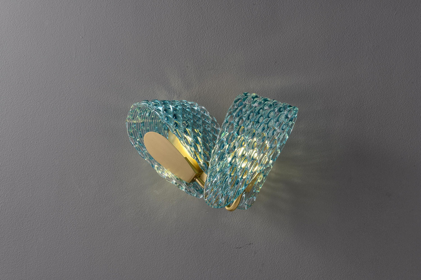 The Modern Copper + Glass Wall Lamp Blue Wall Lamp