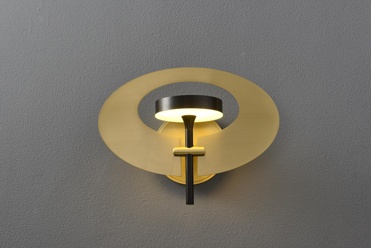 Vintage Retro Design| Mid-Century Brass Copper + Acrylic Wall Lamp