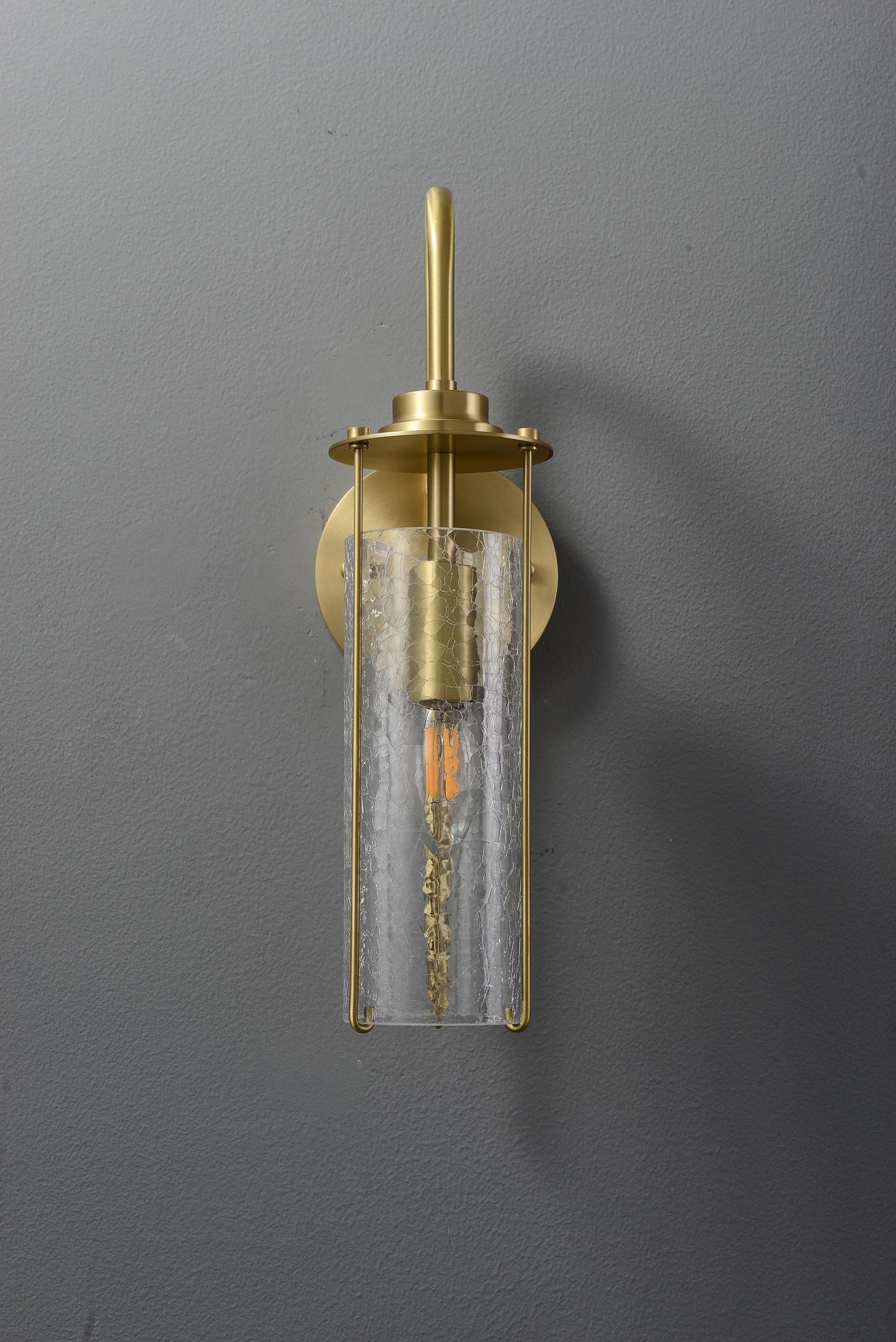 Vintage Brass Retro Design: Mid-Century Copper + Glass Wall Lamp