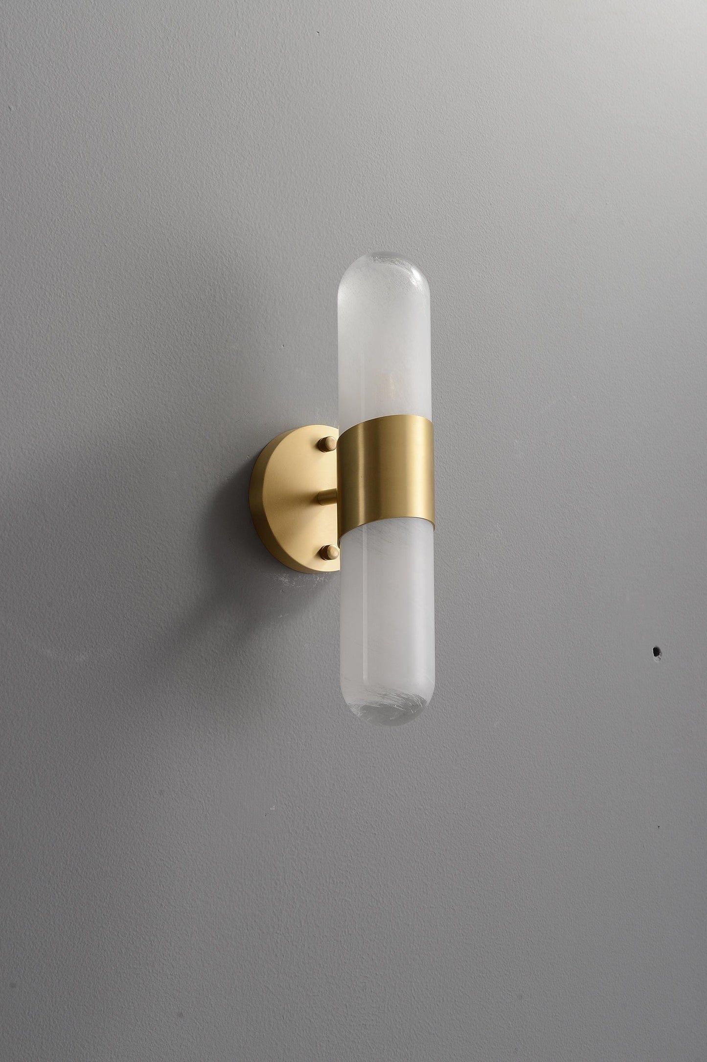 Modern Brass and Glass Wall Sconce | Luxury Copper Lighting Fixture for Antique-Inspired Interiors