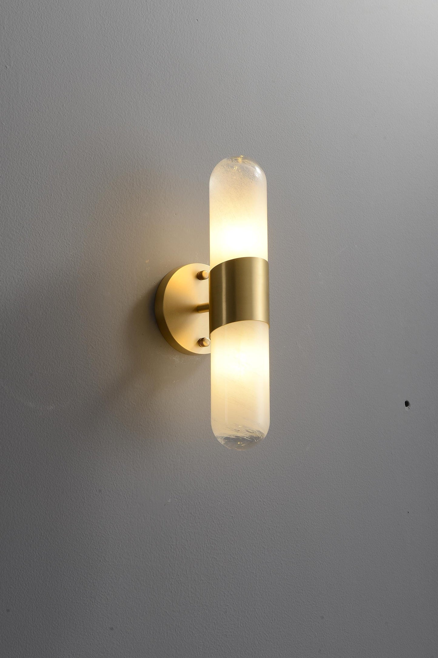 Modern Brass and Glass Wall Sconce | Luxury Copper Lighting Fixture for Antique-Inspired Interiors