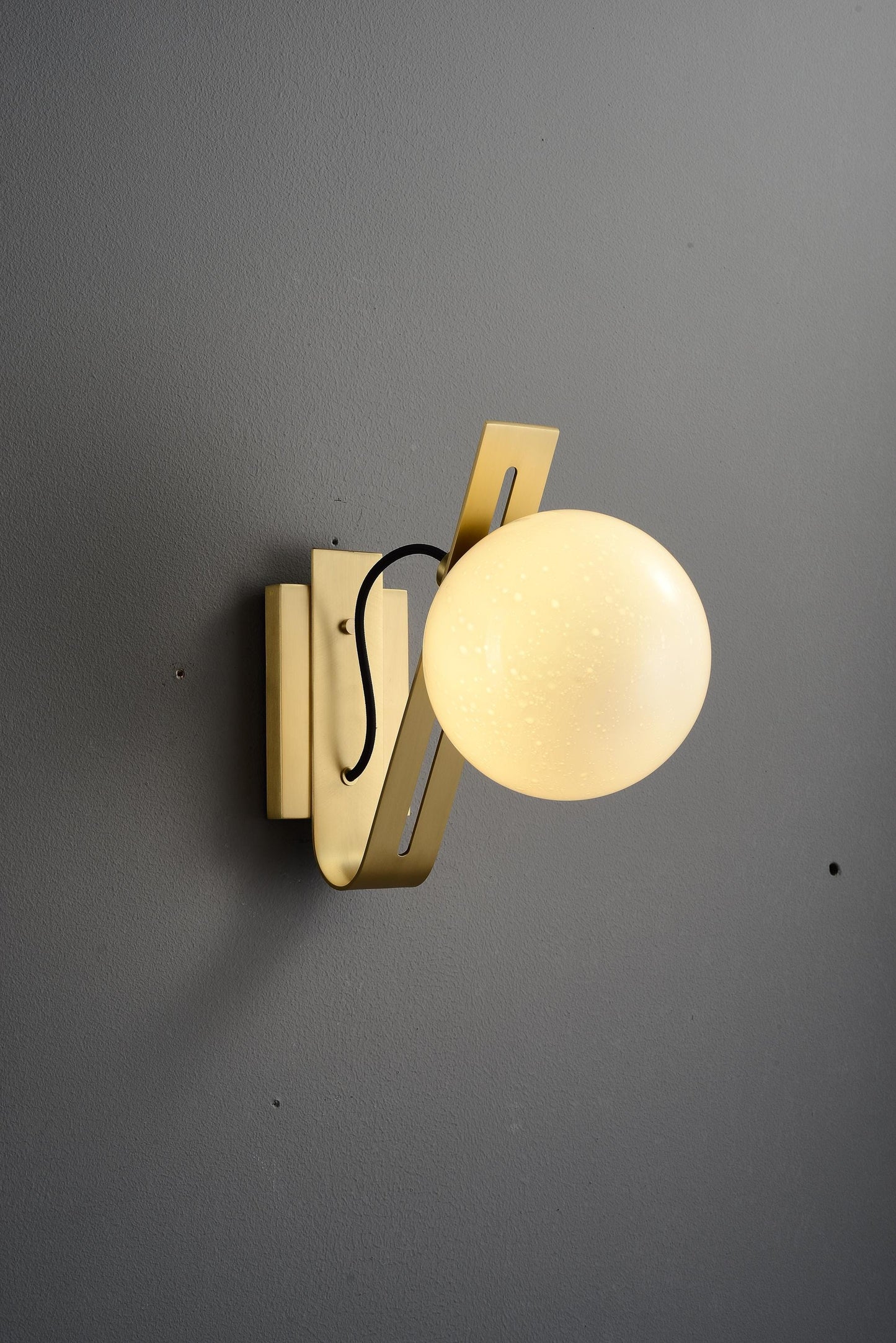 Trendy Black and Copper Wall Sconce | Elegant Copper and Glass Wall Light for Modern Spaces