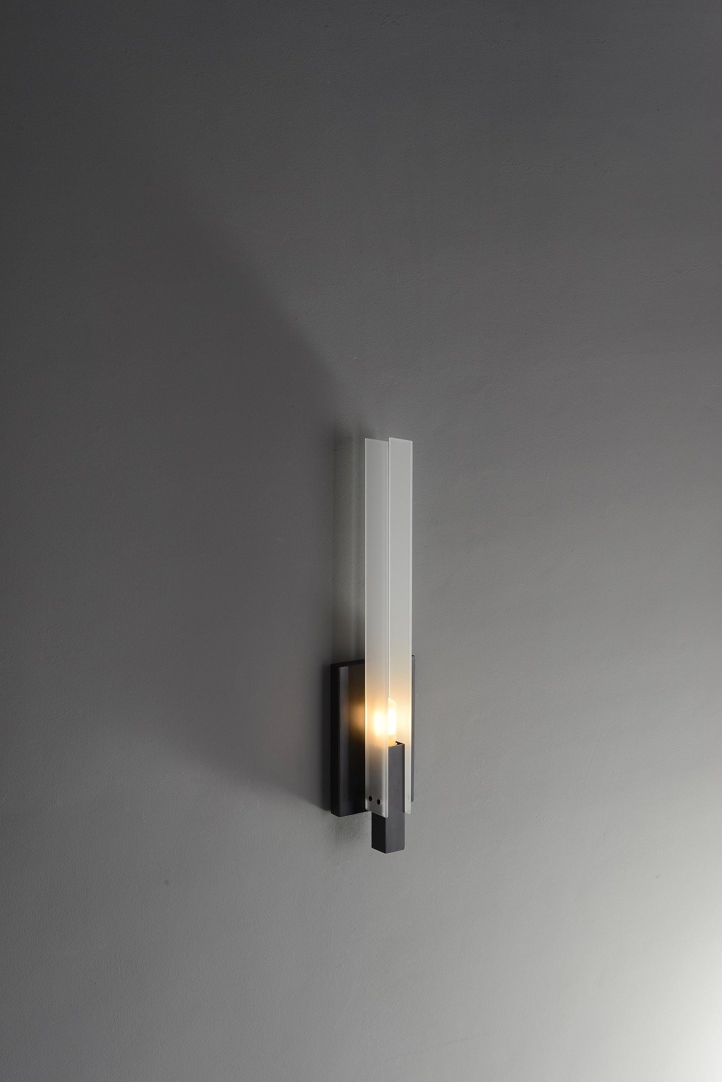 Chic Copper Glass Wall Sconce | Modern Black Glass Wall Light | Elegant Designer Copper and Glass Wall Fixture