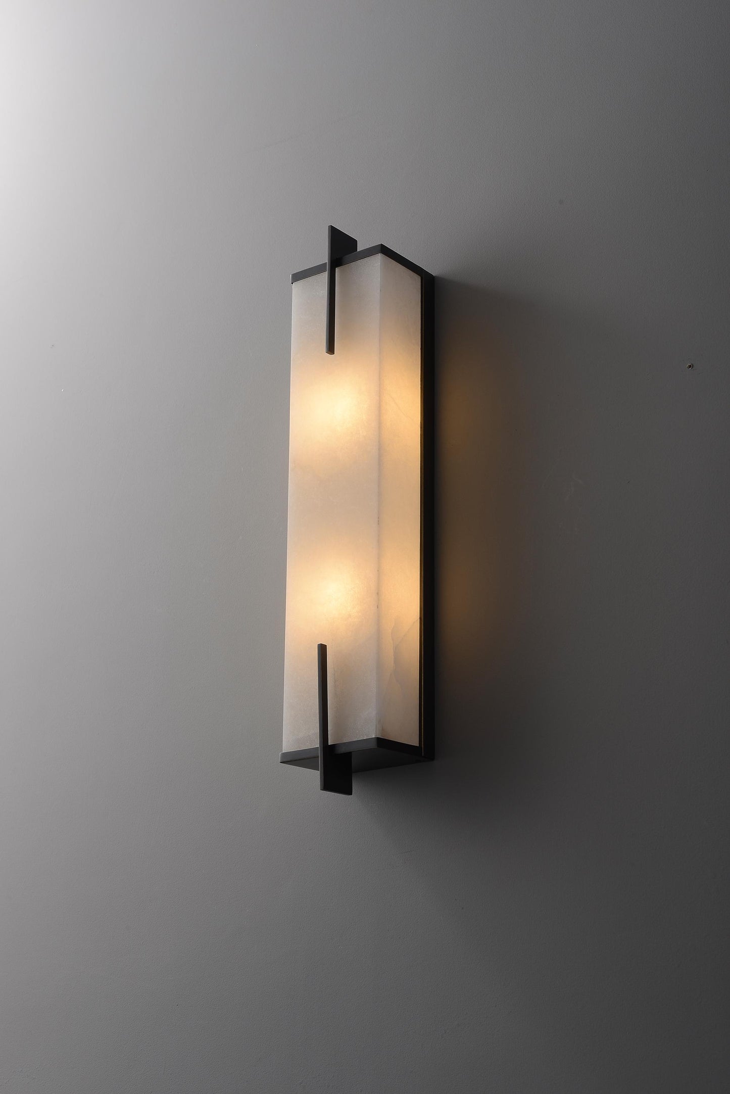 Elegant Black Copper Wall Sconce with Cloth Shade – Contemporary Industrial Wall Lamp and Modern Light Fixture