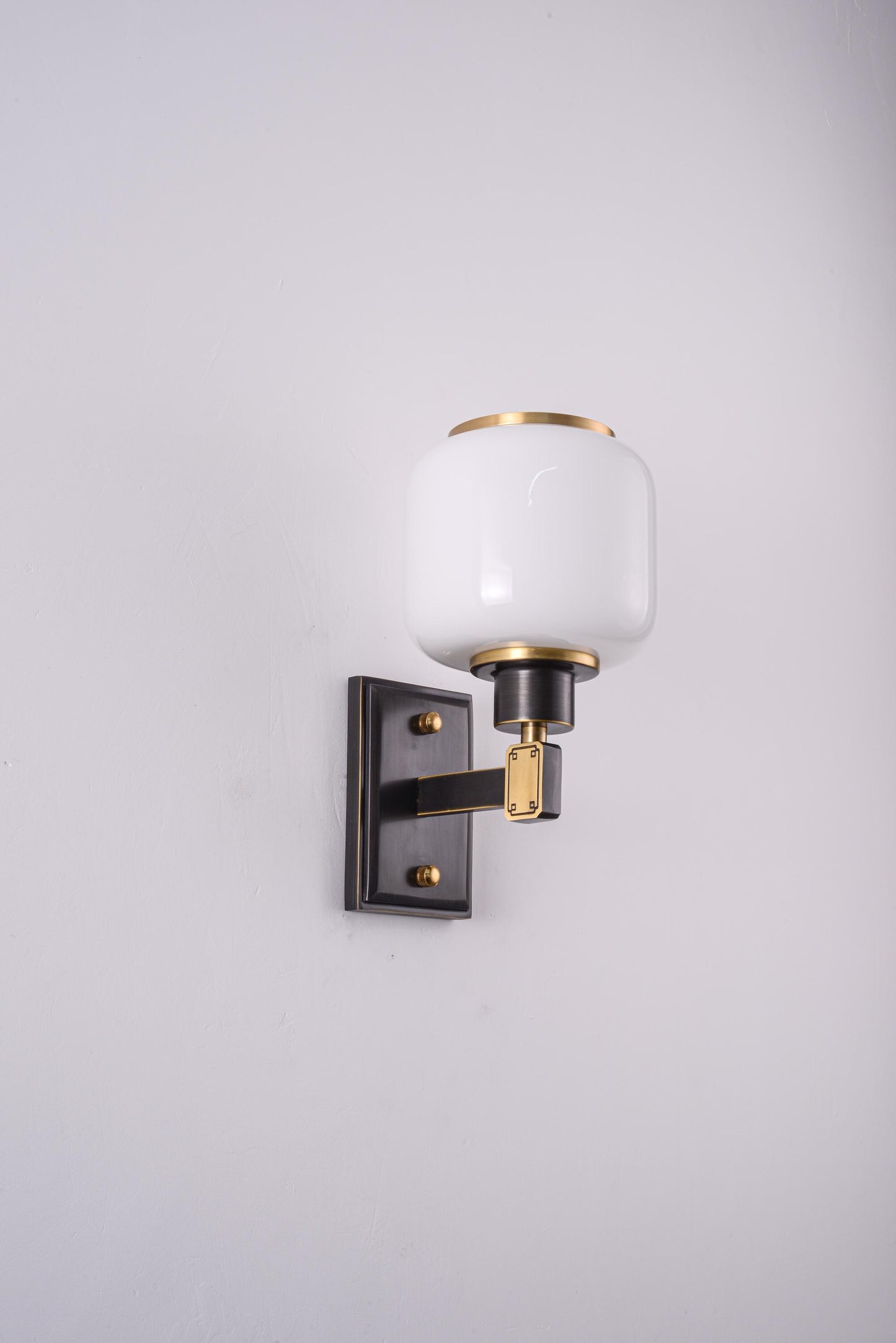 Luxurious Black Rub Gold Wall Lamp | Modern Copper Glass Wall Sconce with Black Gold Finish and High-End Design
