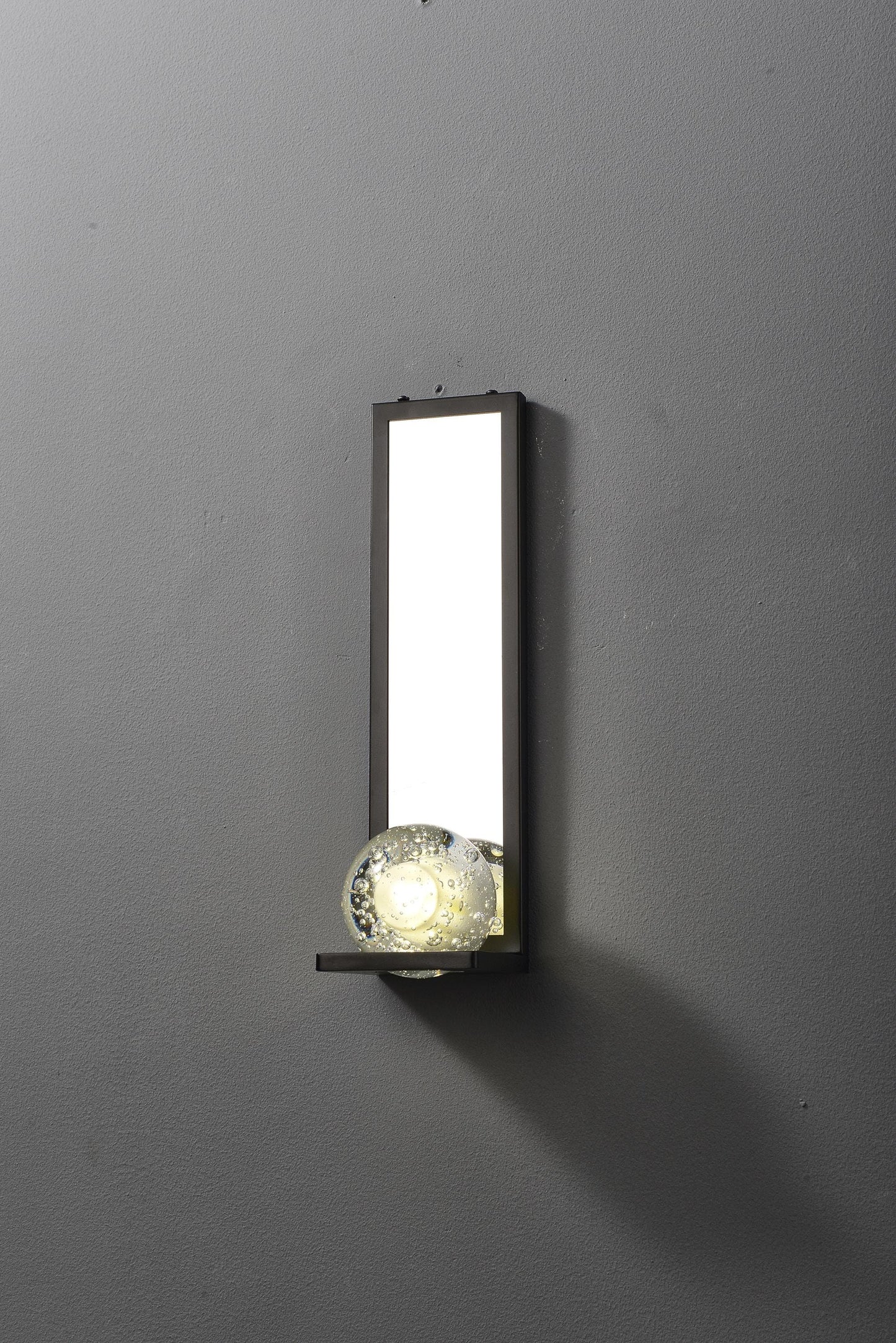 Black Iron and Crystal Wall Lamp | Luxury Black Wall Light Fixture | Contemporary Iron and Crystal Lighting
