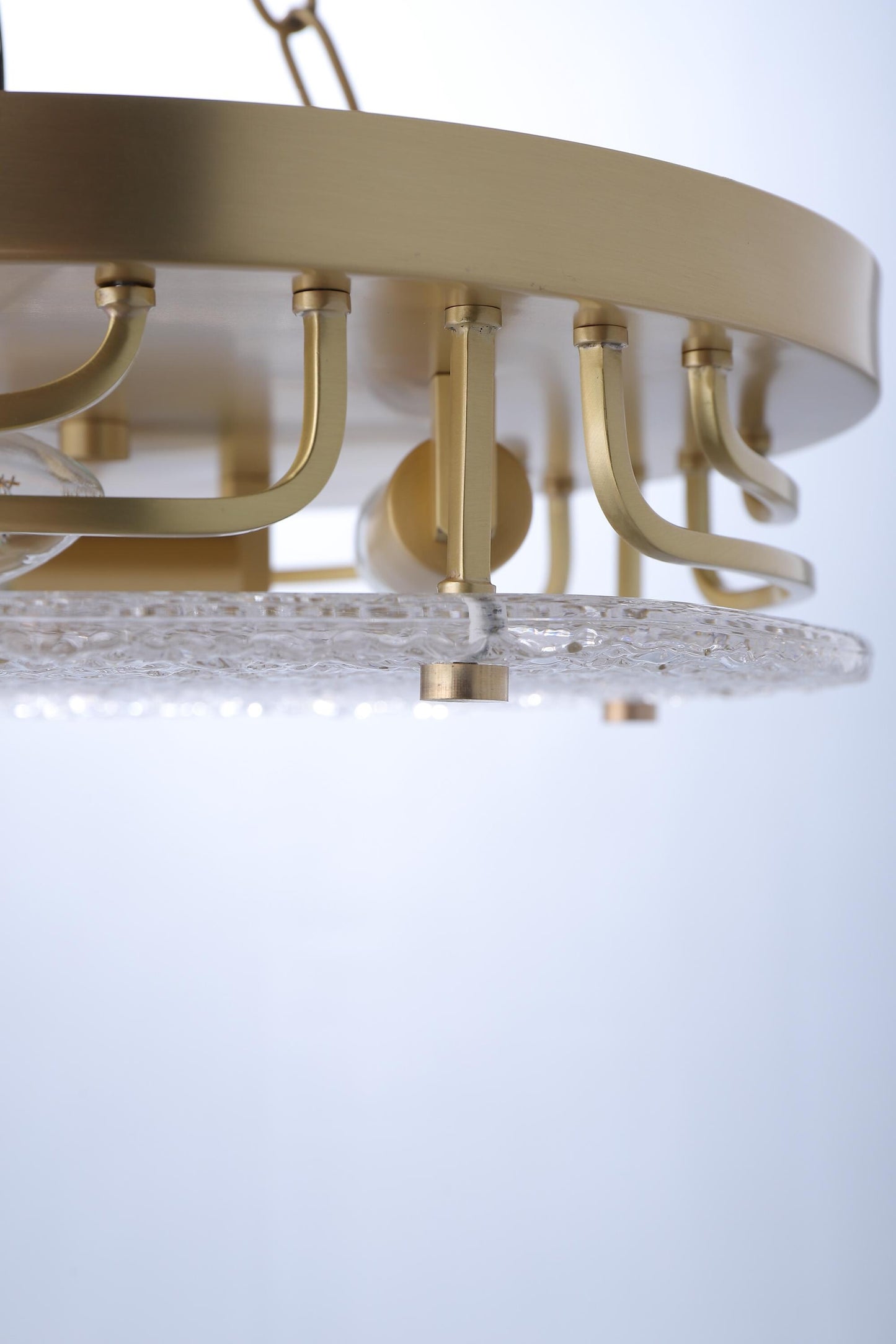 Contemporary Copper and Glass Ceiling Lamp – Modern Stylish Light, Elegant Vintage Copper Fixture with Glass Shade