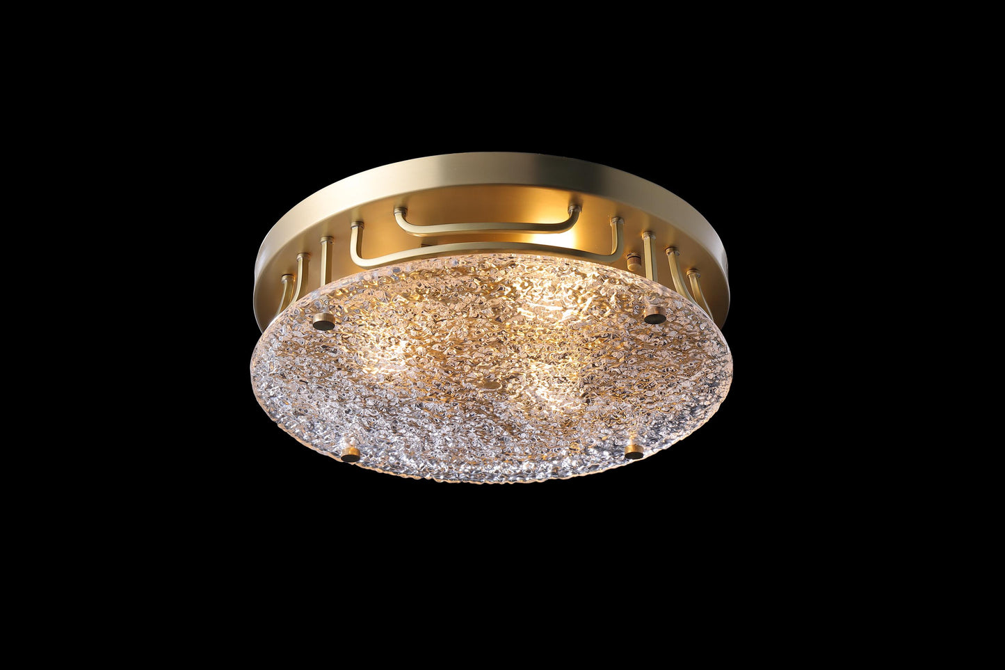 Contemporary Copper and Glass Ceiling Lamp – Modern Stylish Light, Elegant Vintage Copper Fixture with Glass Shade