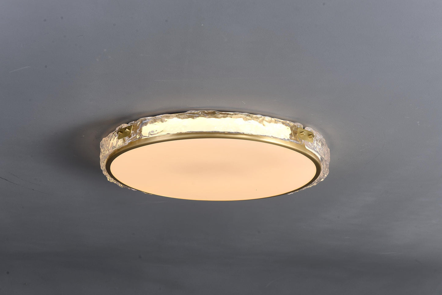 Rustic Copper Ceiling Light with Glass | Copper and Glass Pendant for Modern Interiors