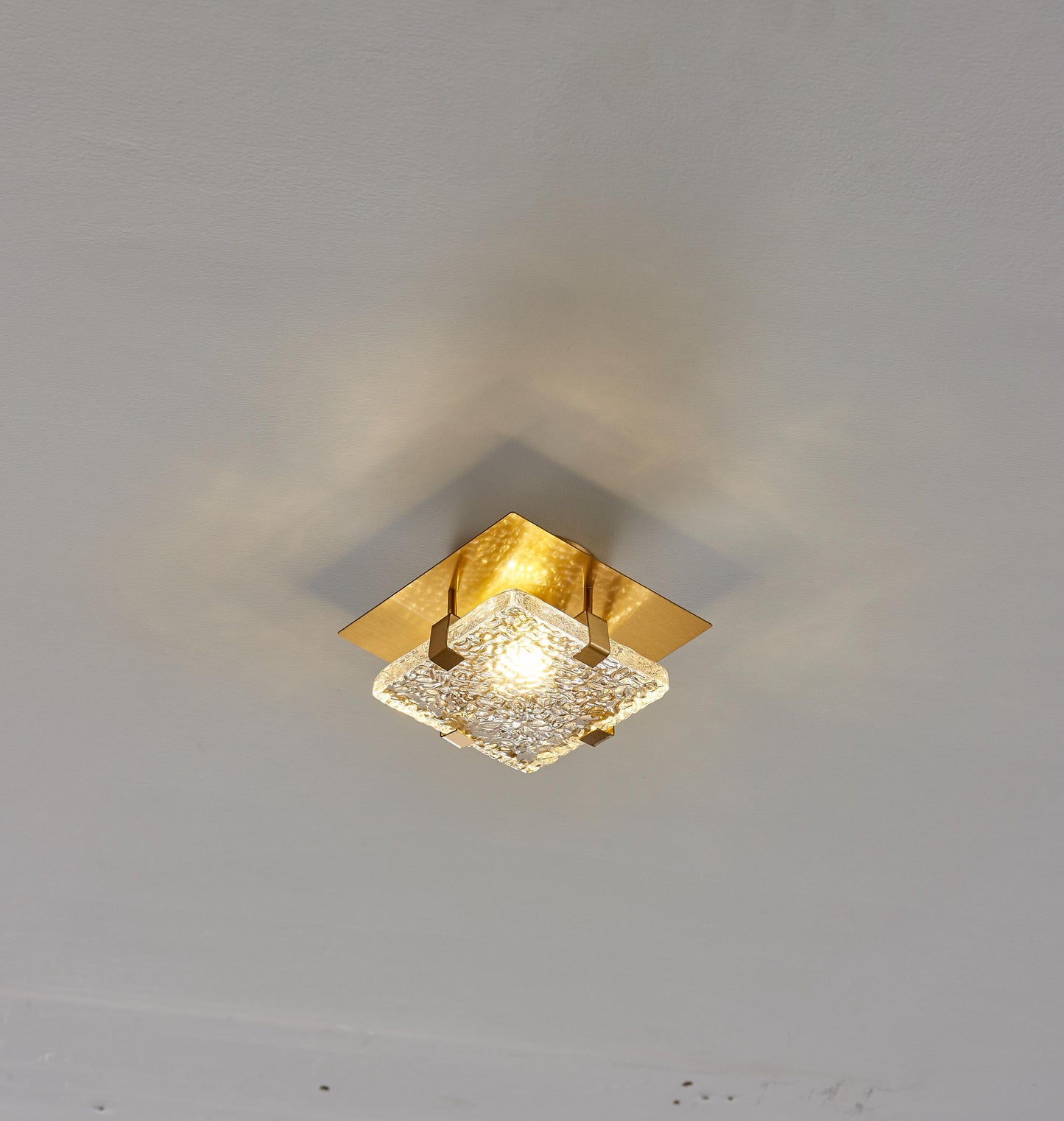 Modern Designer Stainless Steel Ceiling Light with Glass Shade – Contemporary LED Pendant and Flush Mount Light