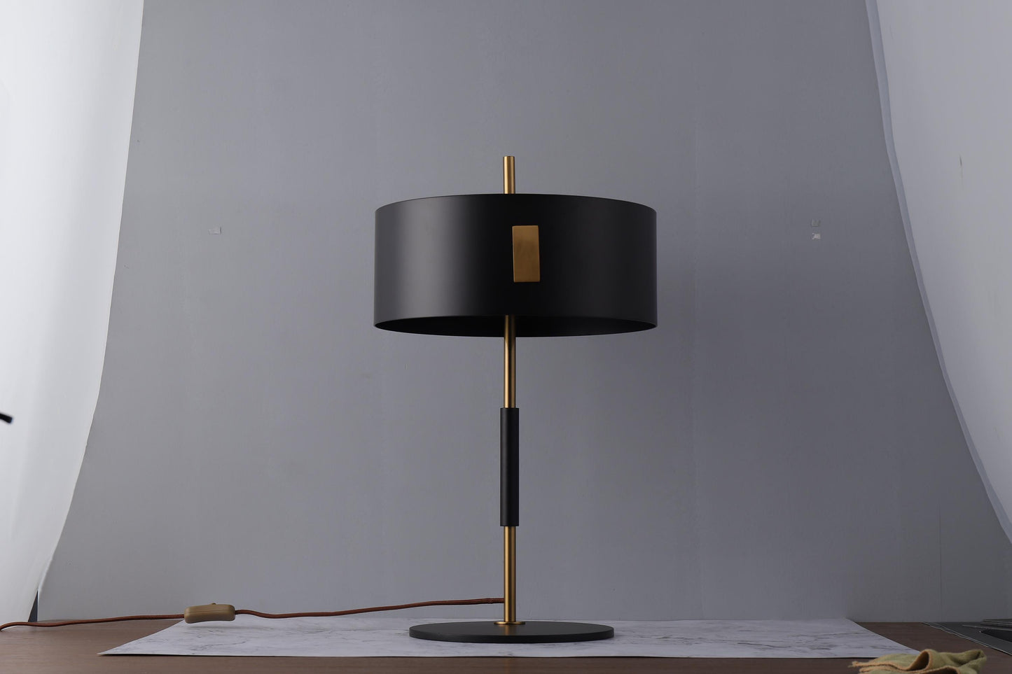 Rustic Copper and Black Iron Table Lamp | Stylish Industrial Desk Lamp with Modern Metal Finish