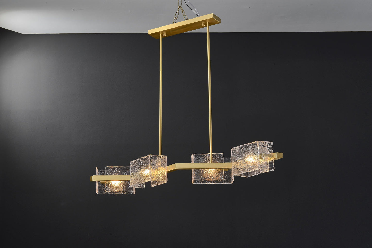 Retro 6 Light Globes Copper and Glass Chandelier | Mid-Century Style Ceiling Light for Dining Spaces