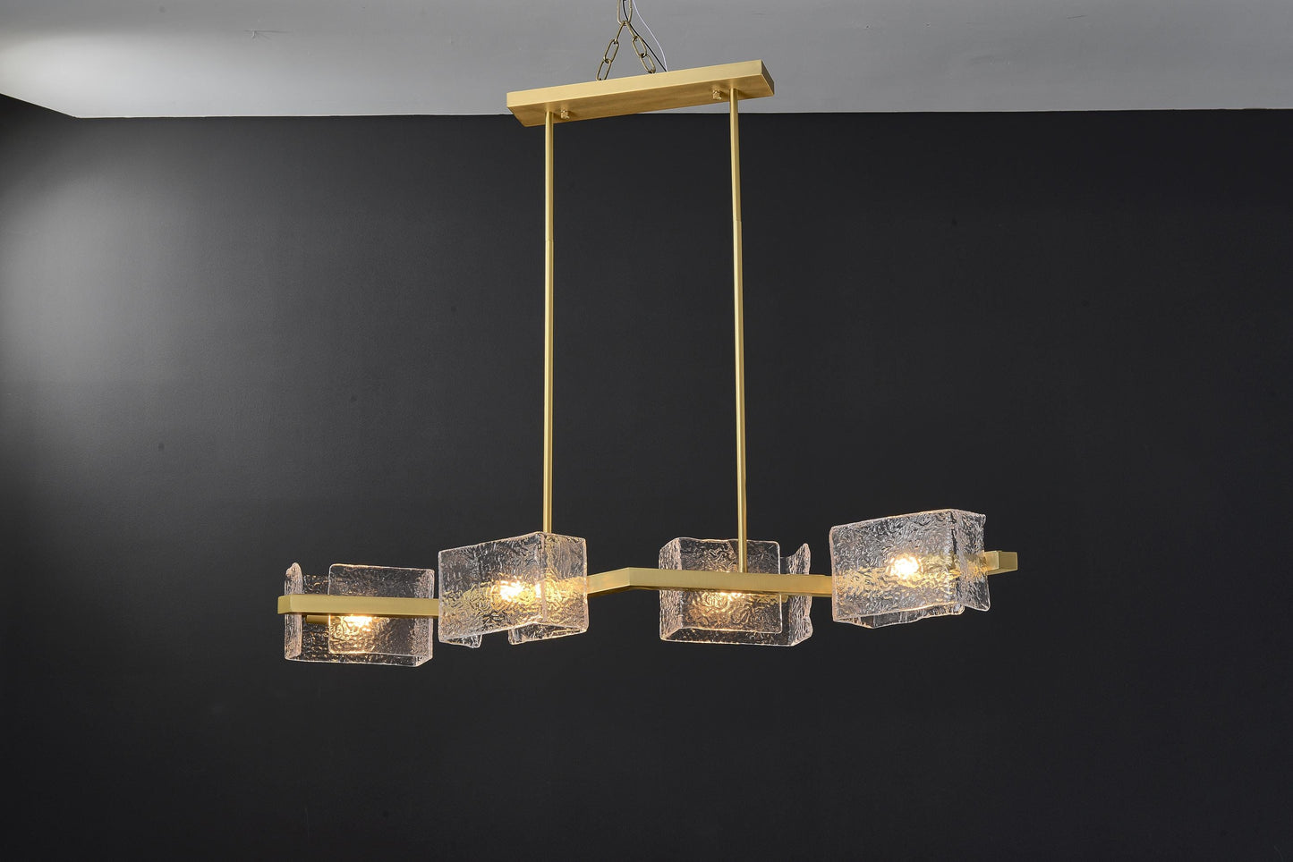 Retro 6 Light Globes Copper and Glass Chandelier | Mid-Century Style Ceiling Light for Dining Spaces